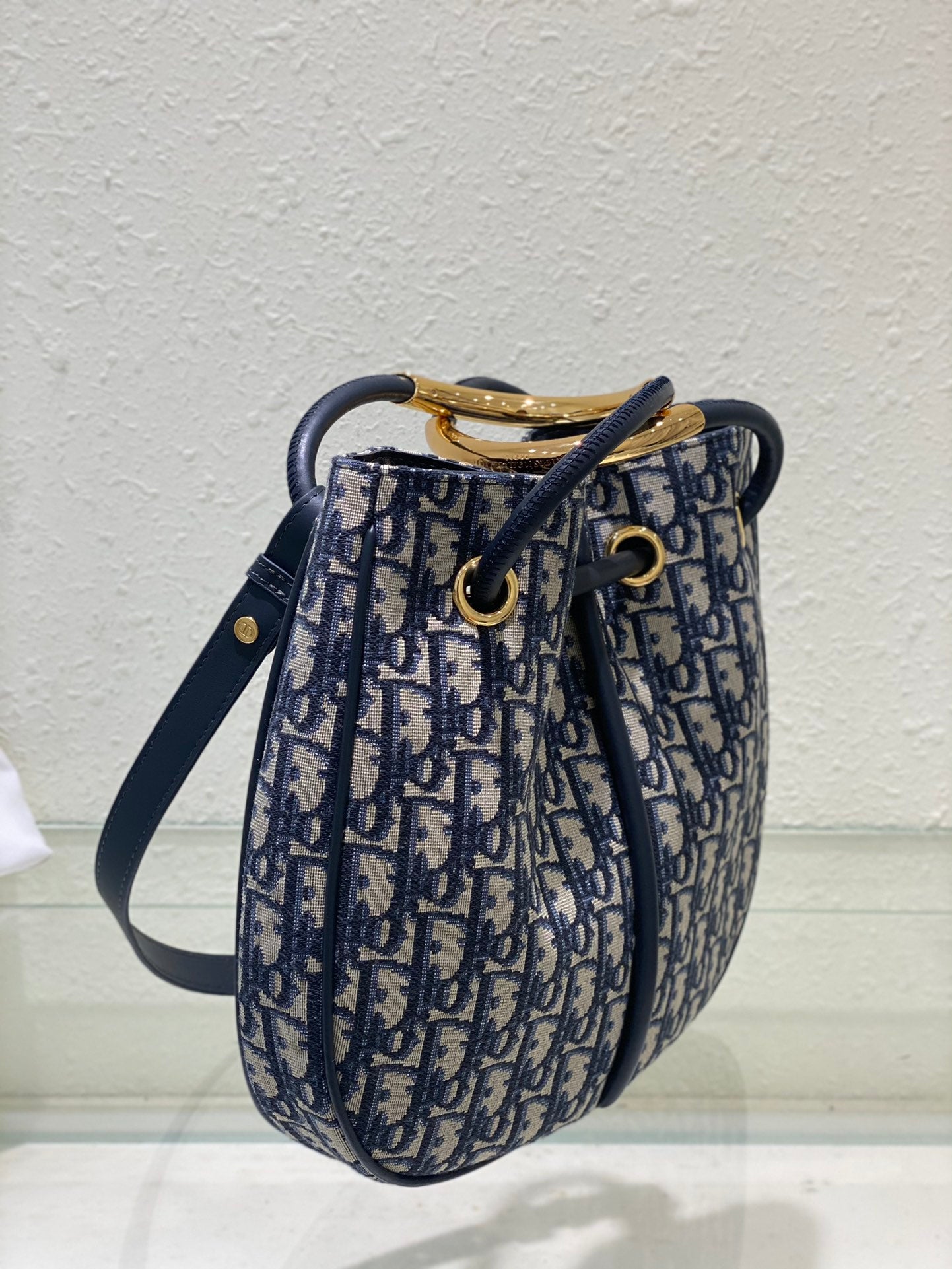 Dior C'est Dior Bucket Bag - Blue Oblique Jacquard with CD Signature Handles