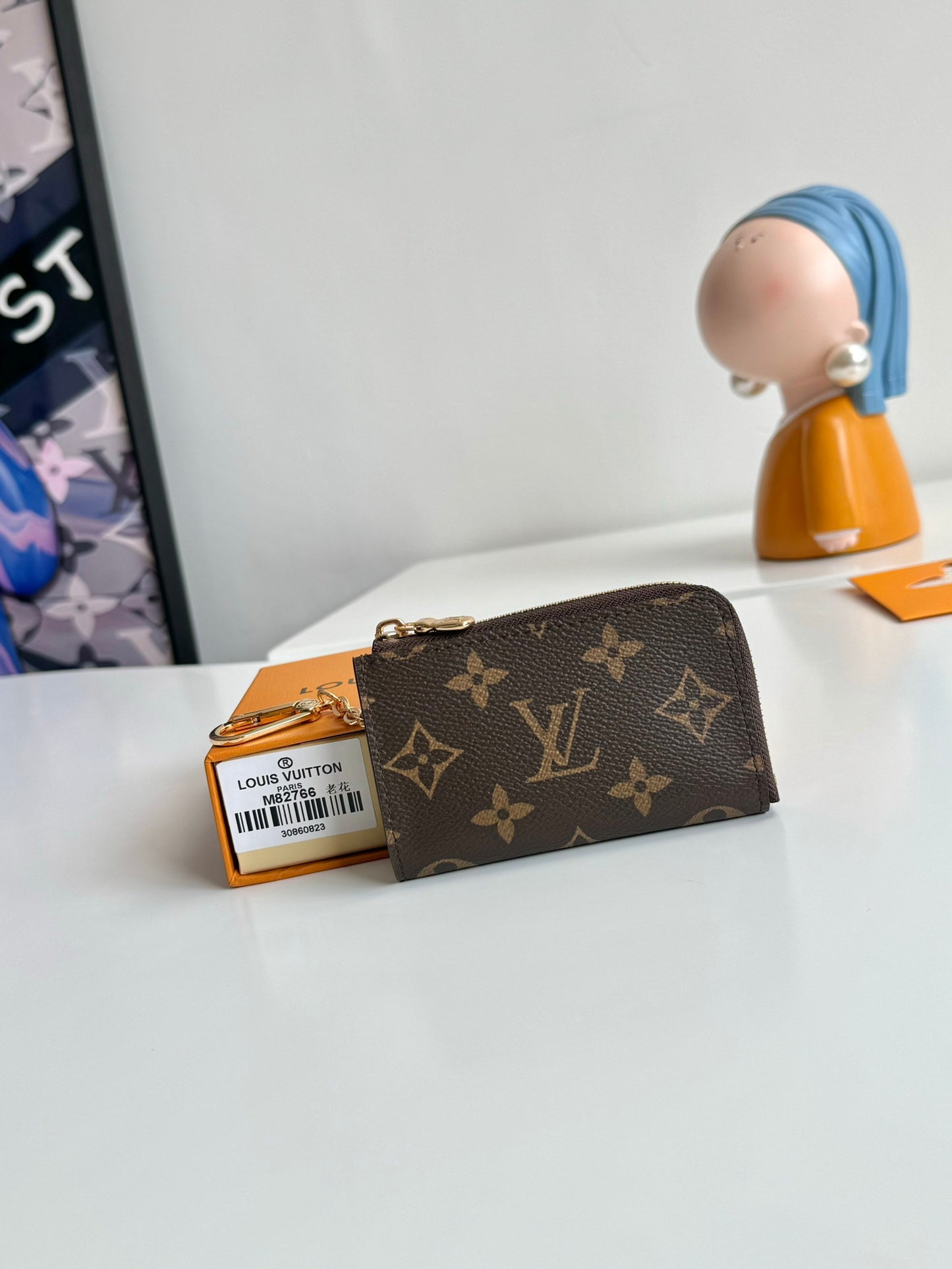 Louis Vuitton Monogram Key Pouch - Brown Coated Canvas Zippered Wallet