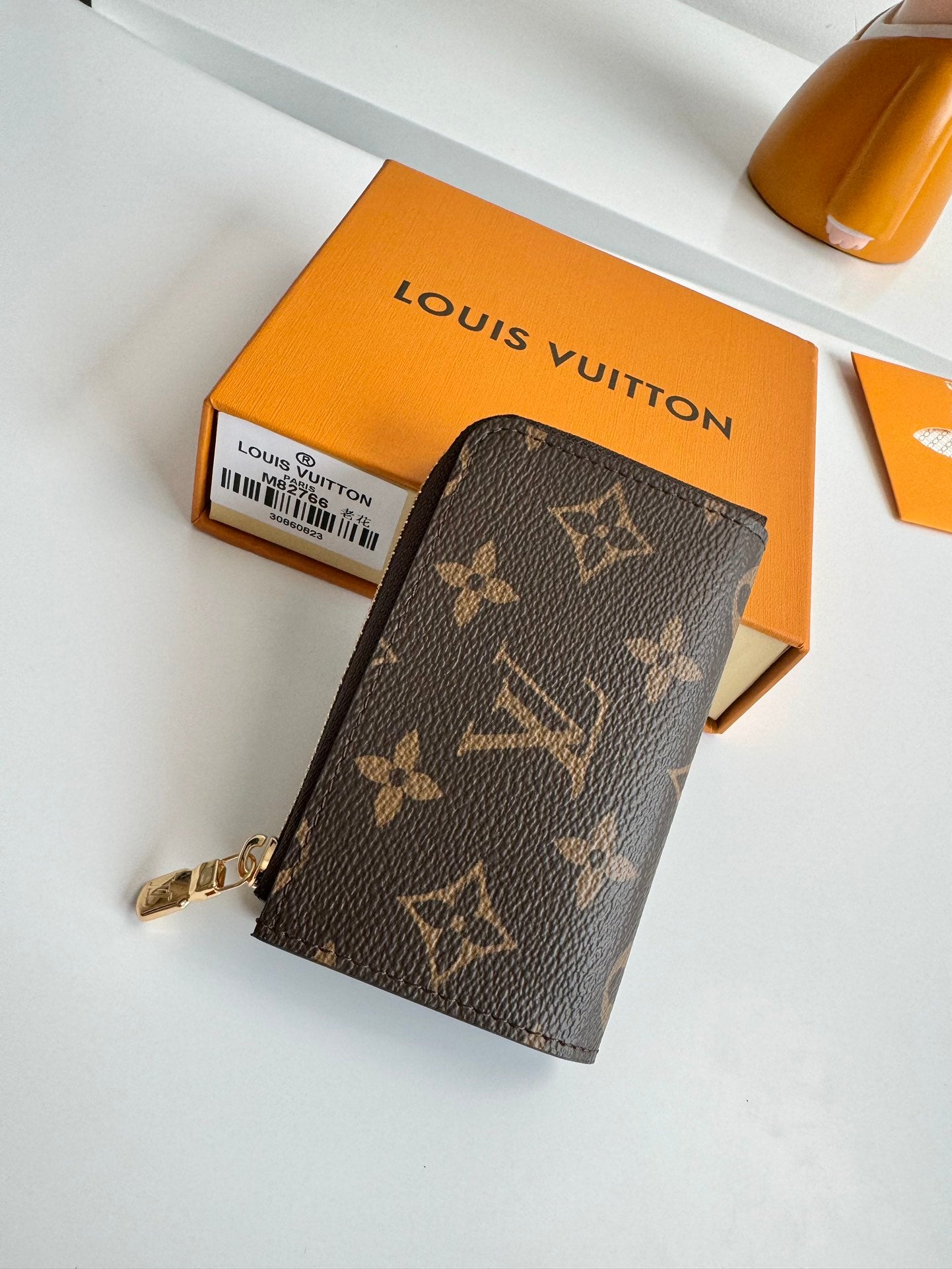 Louis Vuitton Monogram Key Pouch - Brown Coated Canvas Zippered Wallet