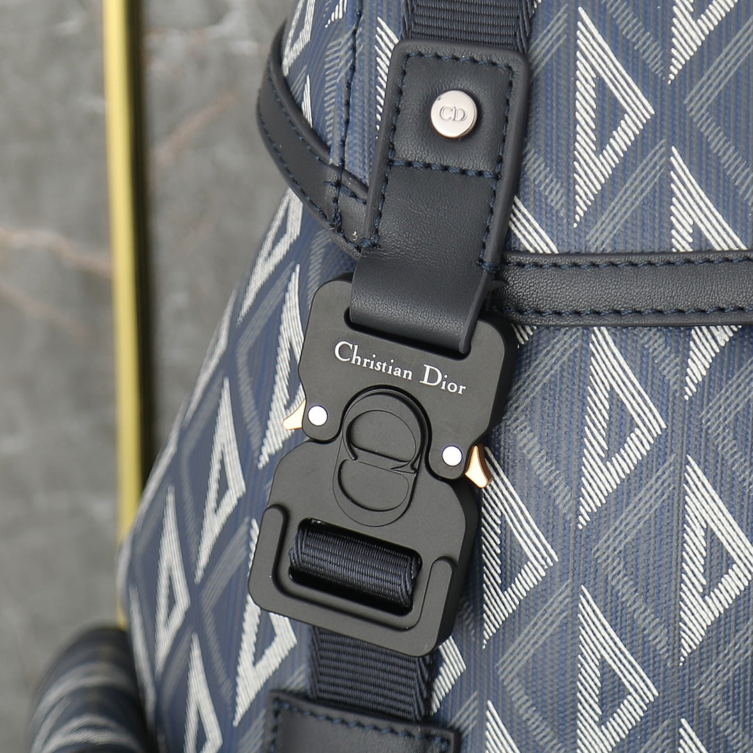 Dior Hit The Road Backpack Grey CD Diamond Canvas - Designer Luxury Men's Travel Bag