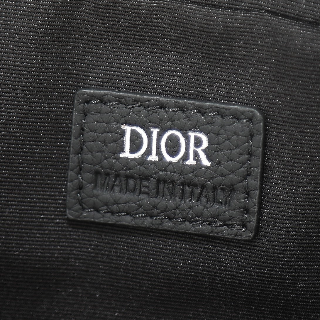 Dior Safari Messenger Bag in Blue Oblique Jacquard and Grained Calfskin