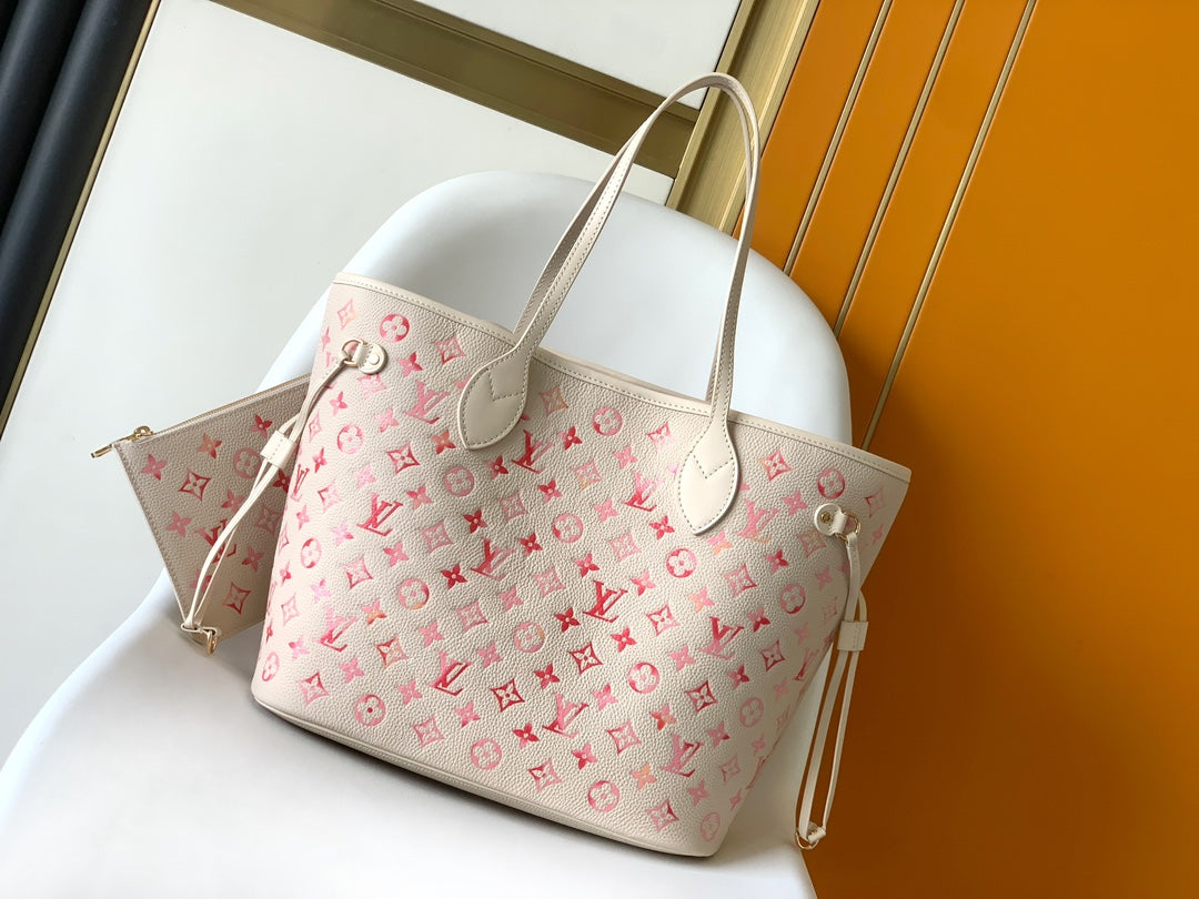 Louis Vuitton Neverfull MM Monogram Tote Bag - Pink Gradient