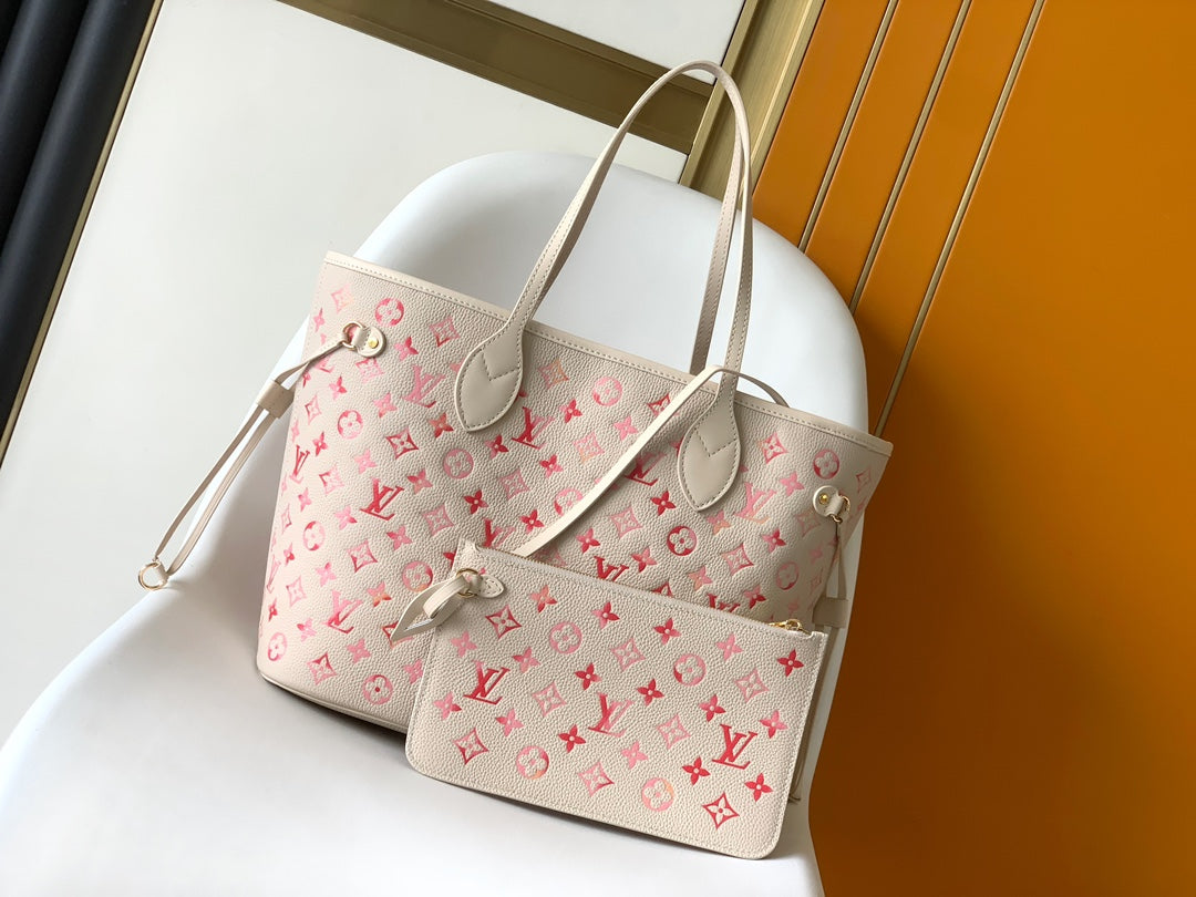 Louis Vuitton Neverfull MM Monogram Tote Bag - Pink Gradient