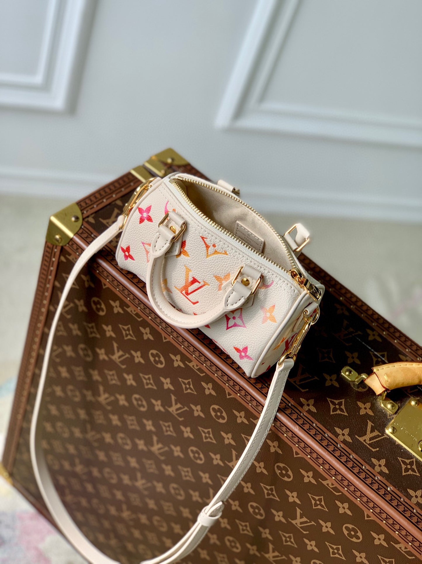 Louis Vuitton Nano Speedy Bag - Monogram Gradient Canvas - Cream/Multi