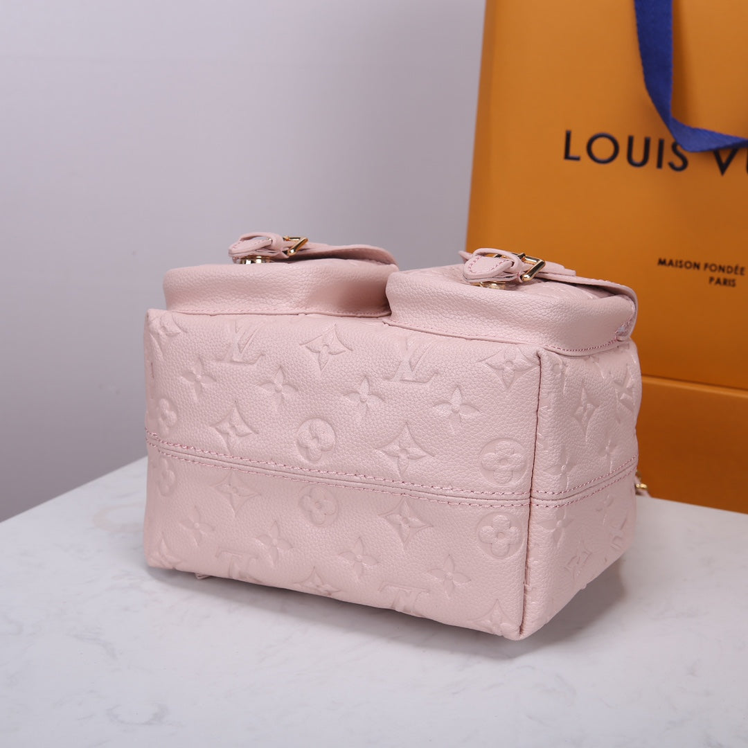 Louis Vuitton Montsouris Backpack BB - Monogram Empreinte Leather - Pink