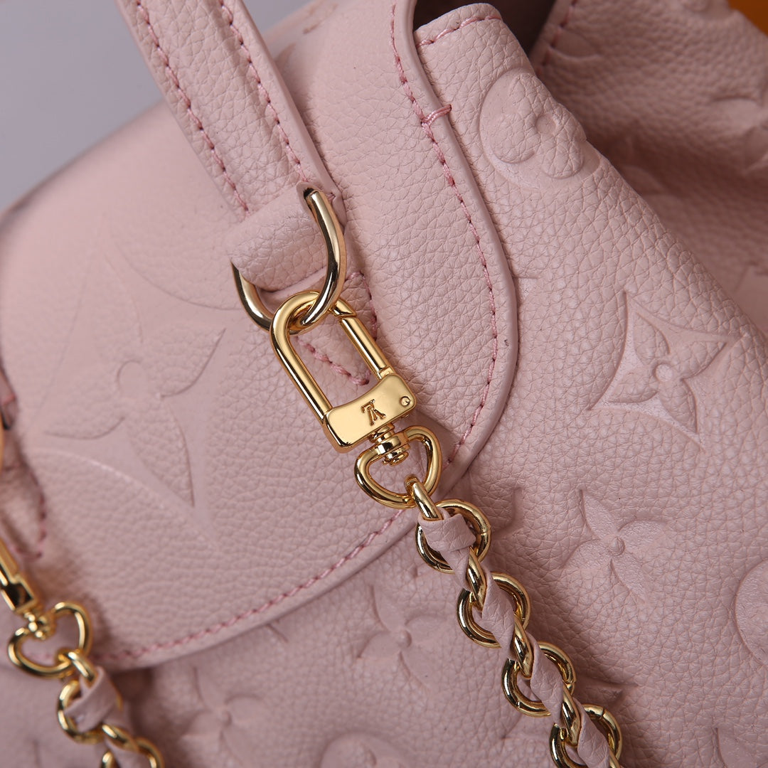 Louis Vuitton Montsouris Backpack BB - Monogram Empreinte Leather - Pink