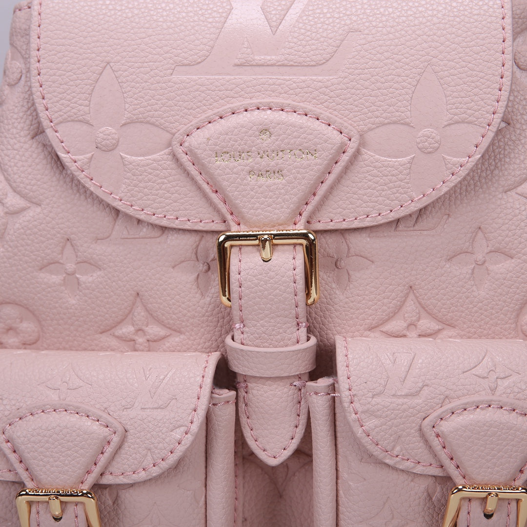 Louis Vuitton Montsouris Backpack BB - Monogram Empreinte Leather - Pink
