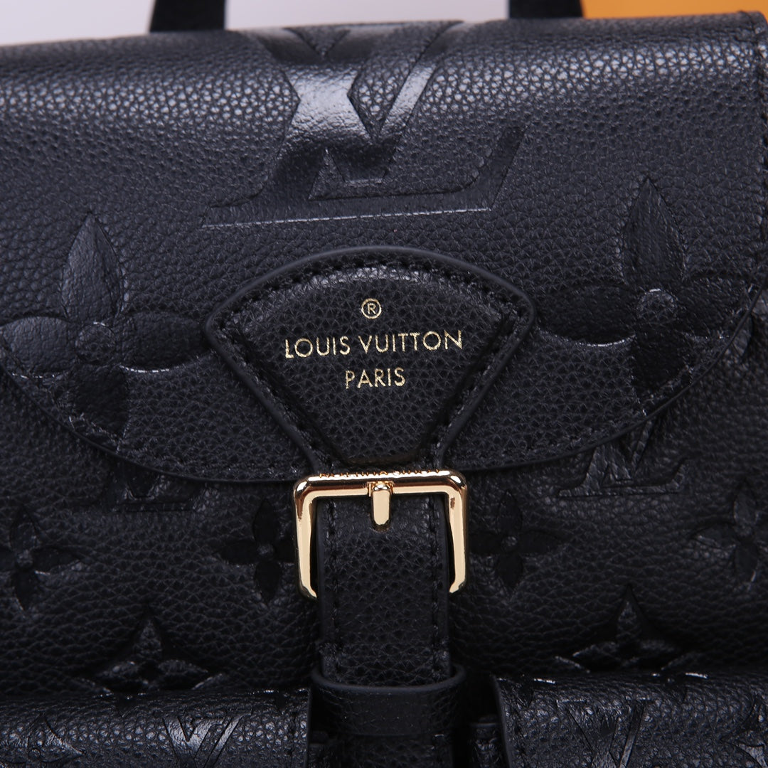 Louis Vuitton Montsouris BB Backpack Monogram Empreinte Black Leather