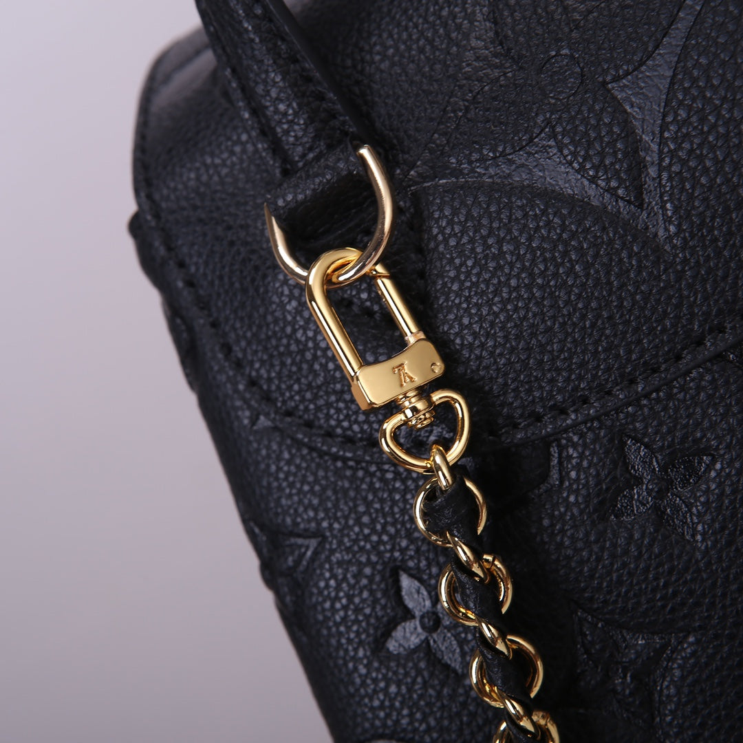 Louis Vuitton Montsouris BB Backpack Monogram Empreinte Black Leather
