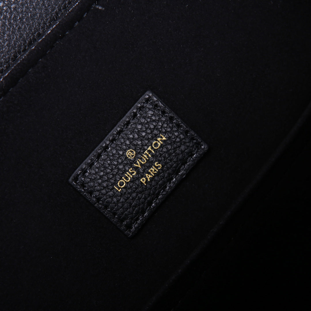 Louis Vuitton Montsouris BB Backpack Monogram Empreinte Black Leather