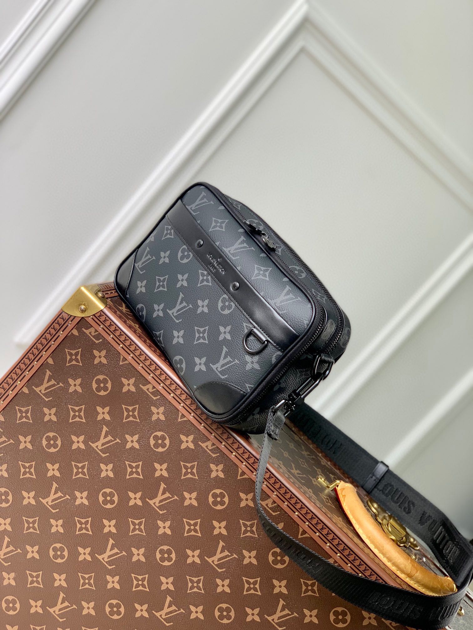 Louis Vuitton Monogram Eclipse Trio Messenger Bag - Black