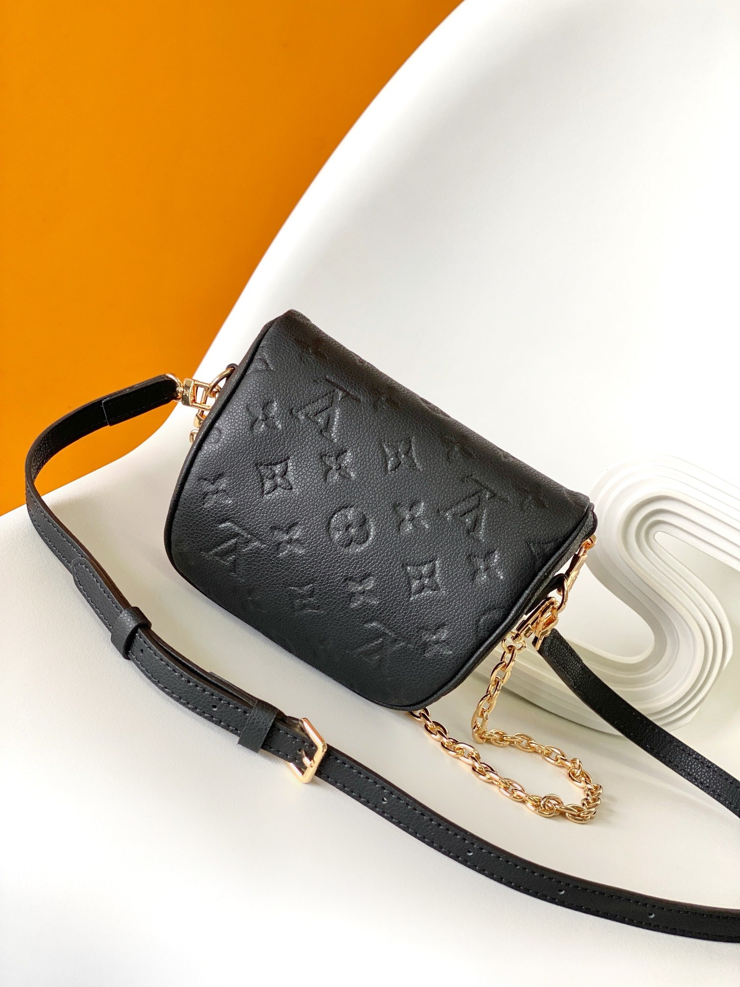 Louis Vuitton High Rise Bumbag - Monogram Empreinte Leather - Noir