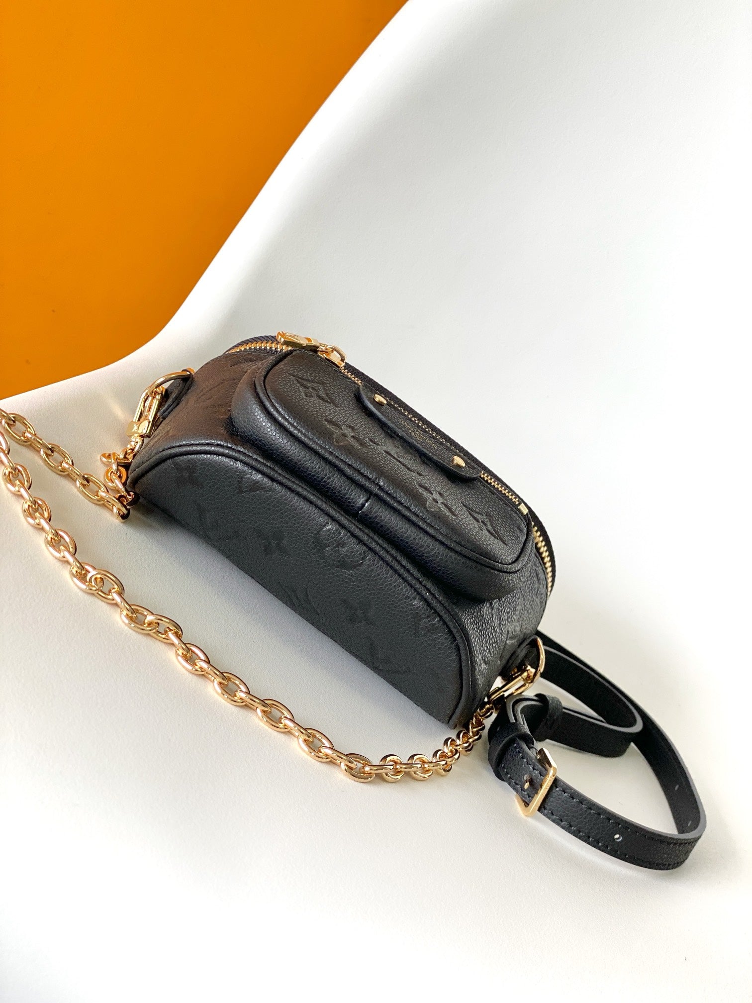 Louis Vuitton High Rise Bumbag - Monogram Empreinte Leather - Noir