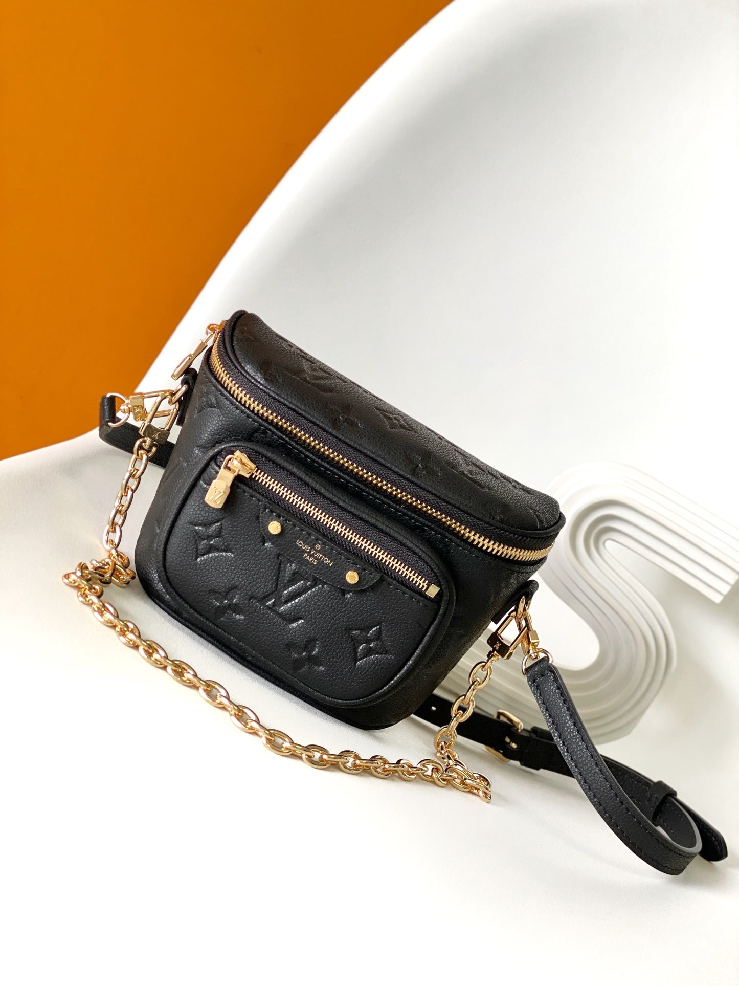 Louis Vuitton High Rise Bumbag - Monogram Empreinte Leather - Noir