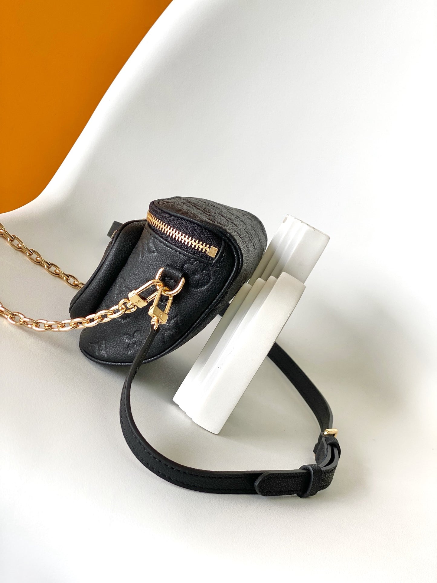 Louis Vuitton High Rise Bumbag - Monogram Empreinte Leather - Noir