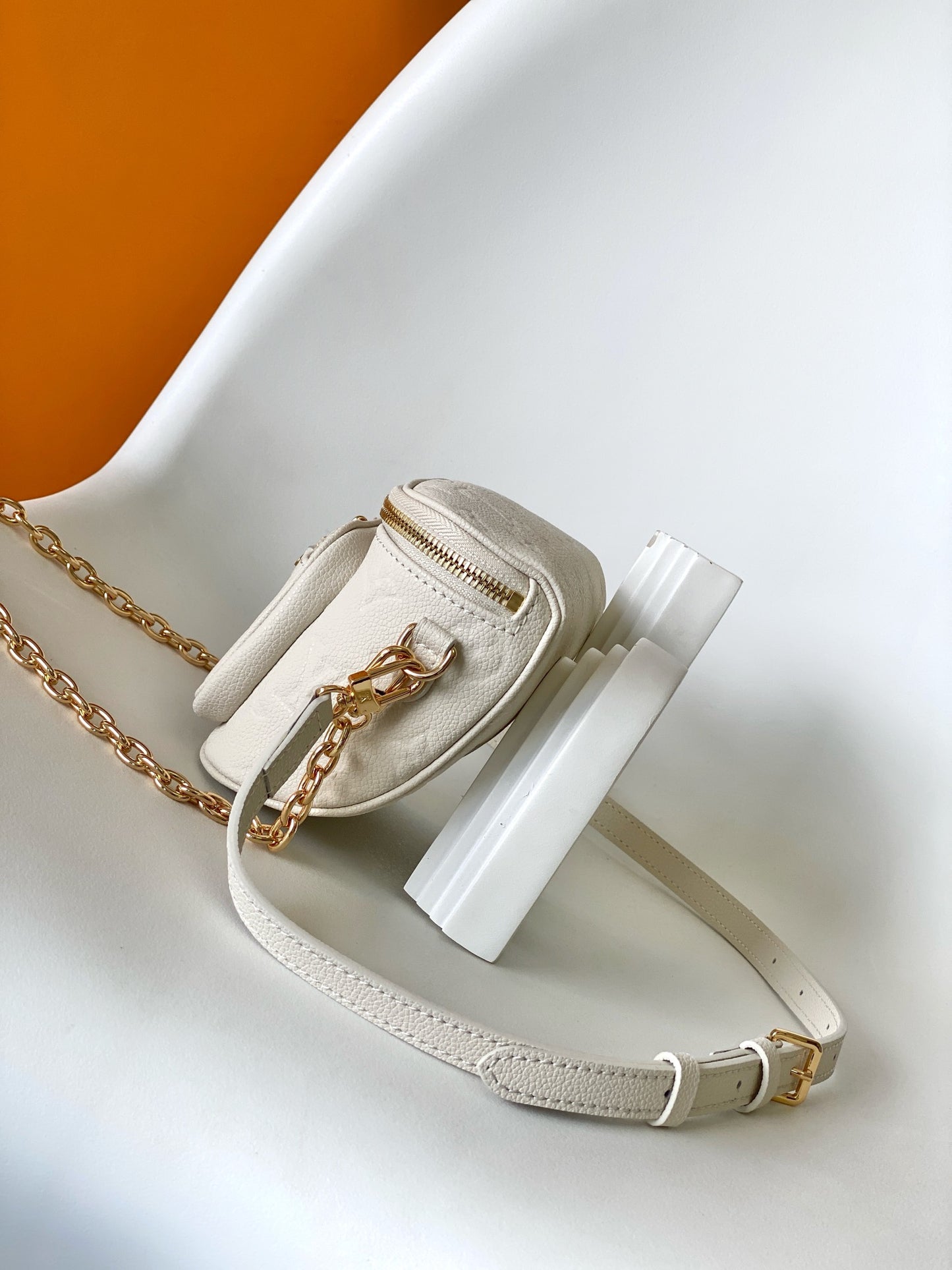 Louis Vuitton Monogram Empreinte Bumbag - Cream Leather Crossbody Bag