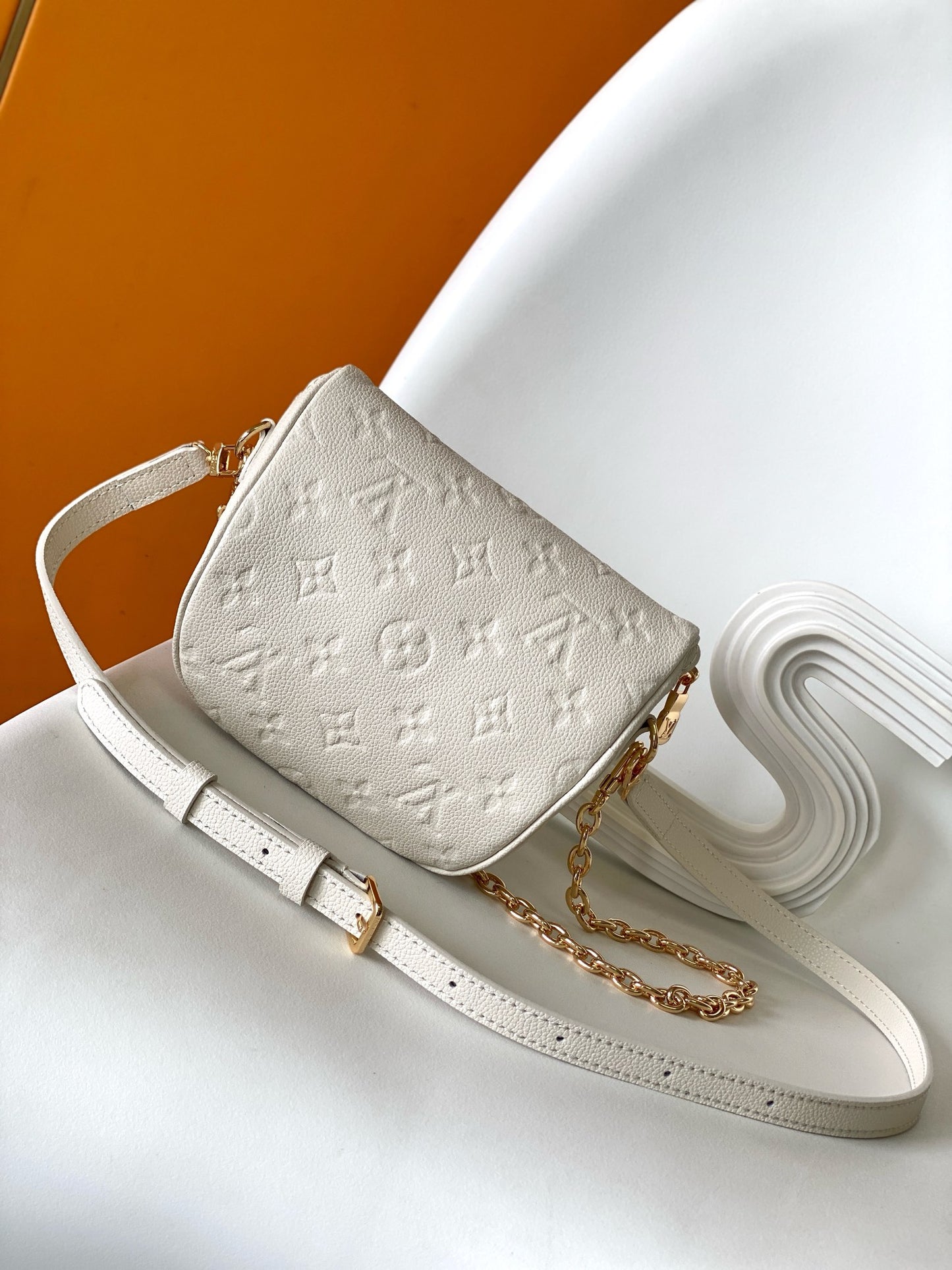 Louis Vuitton Monogram Empreinte Bumbag - Cream Leather Crossbody Bag