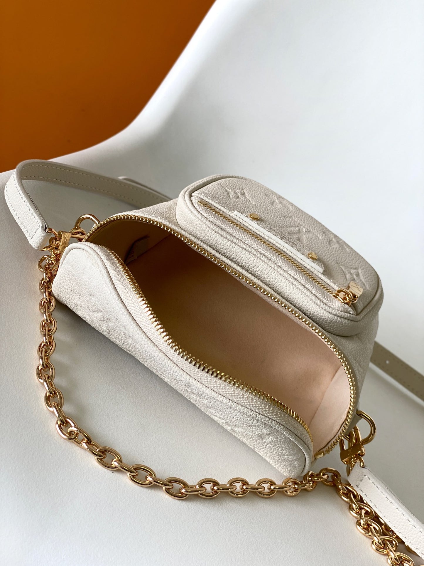 Louis Vuitton Monogram Empreinte Bumbag - Cream Leather Crossbody Bag