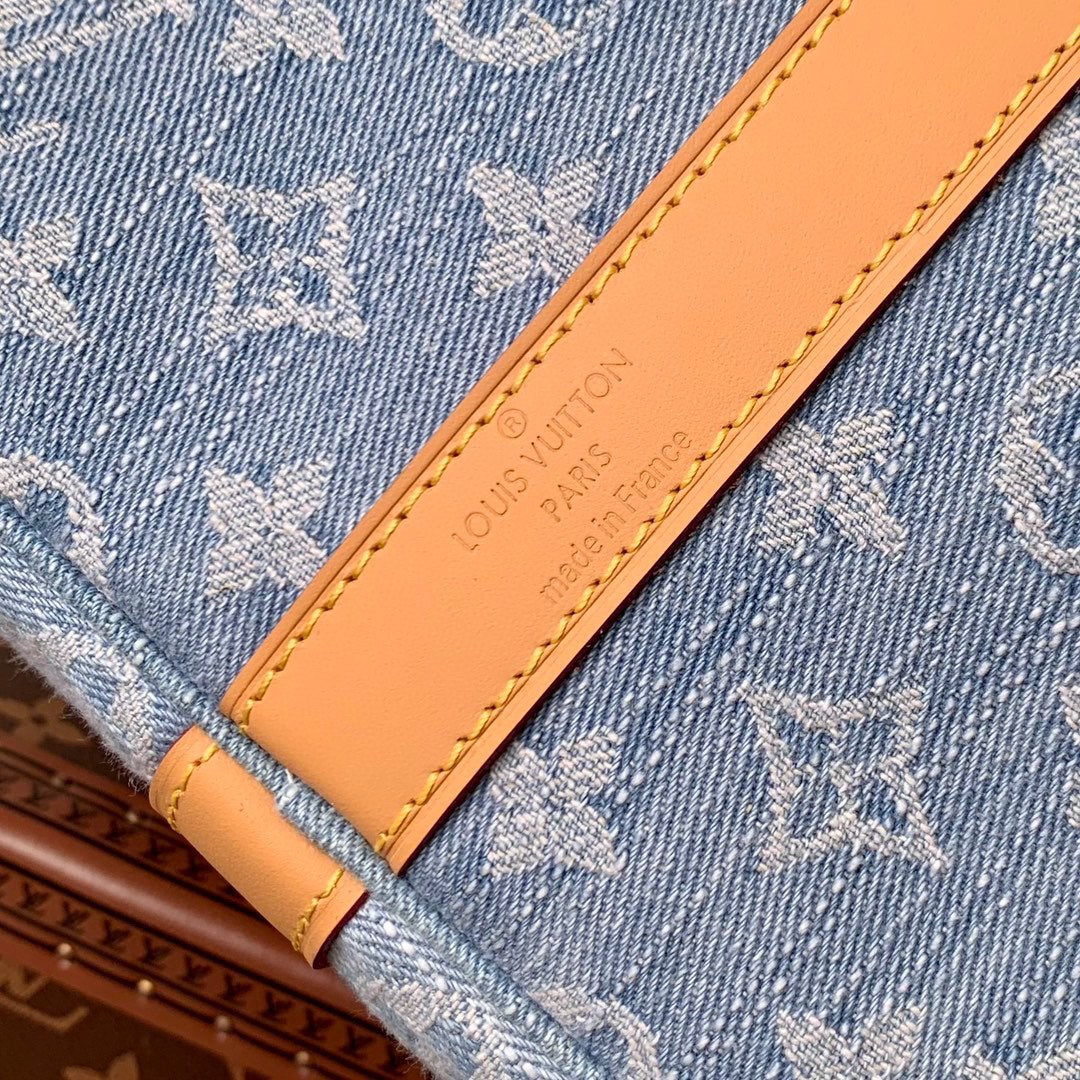 Louis Vuitton Monogram Denim Speedy 25 Bandoulière Bag Blue