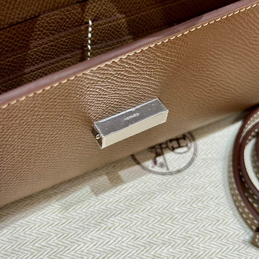 Hermès Constance To Go Wallet - Epsom Leather - Etoupe