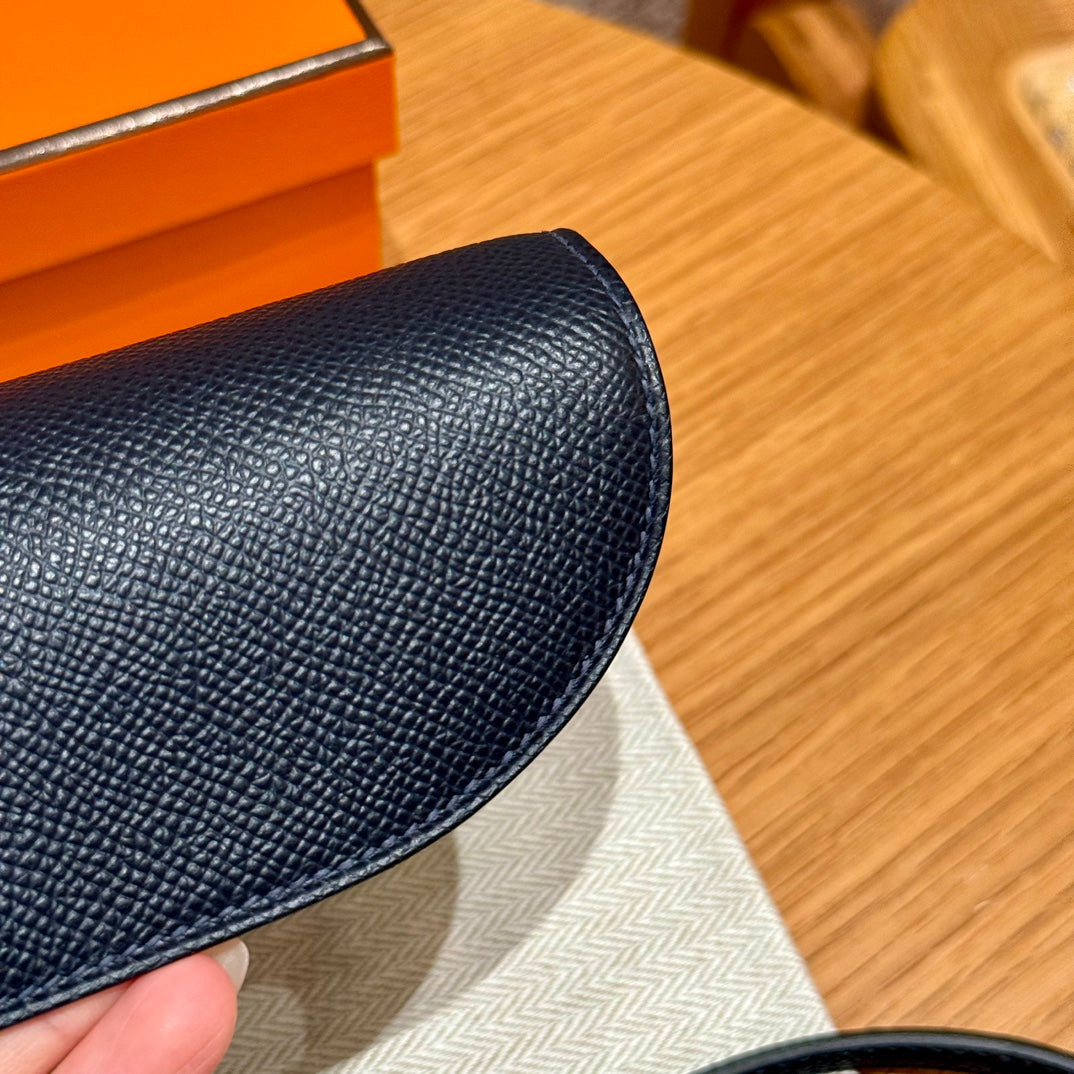 Hermes Black Epsom Leather In-the-Loop Phone To Go Wallet Clutch with Strap