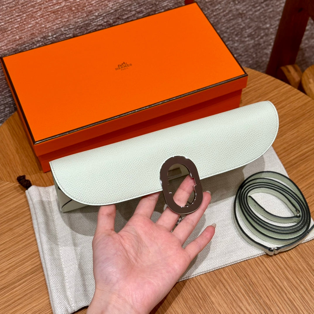 Hermès In-the-Loop Phone Pouch - Vert Fizz Epsom Leather with Palladium Hardware