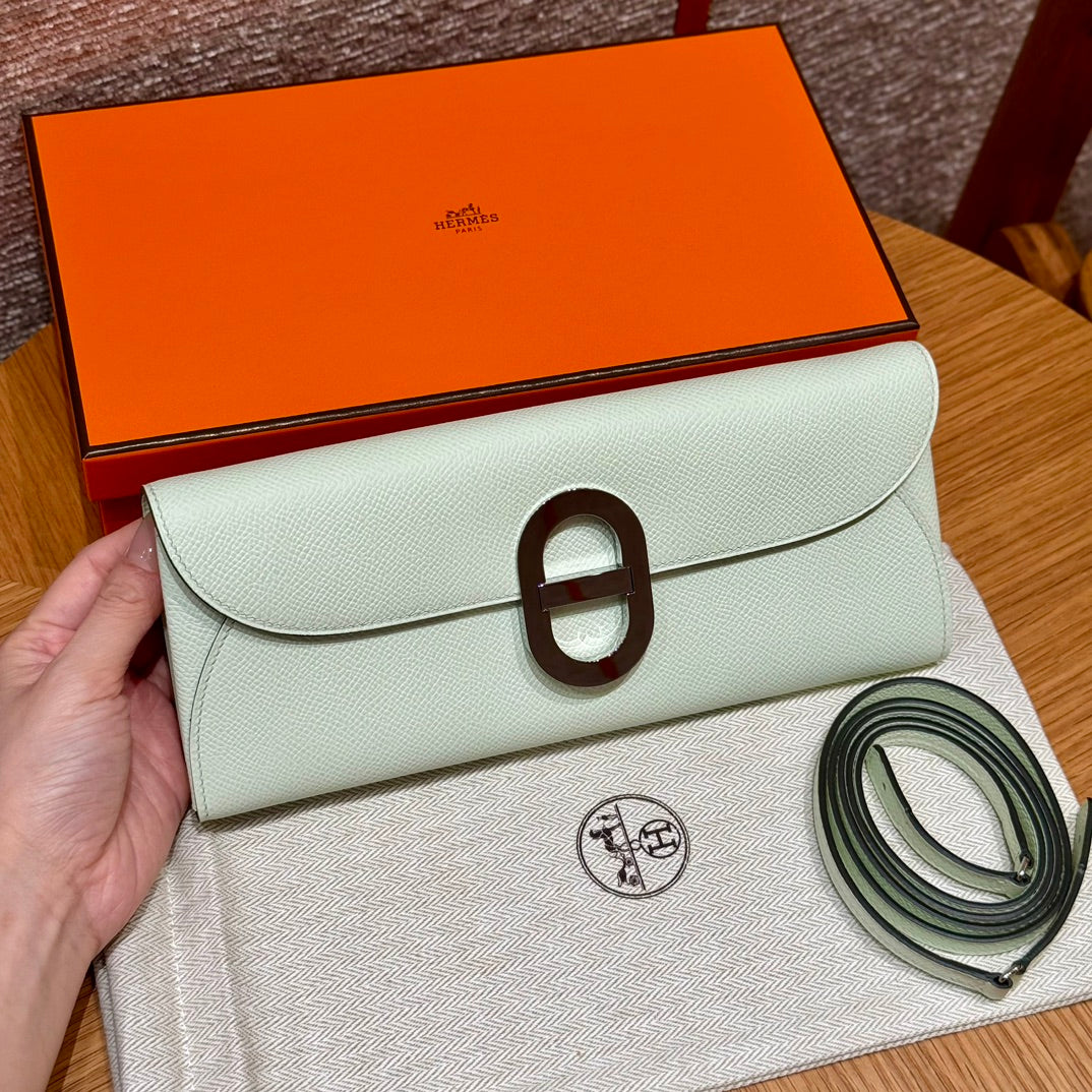 Hermès In-the-Loop Phone Pouch - Vert Fizz Epsom Leather with Palladium Hardware