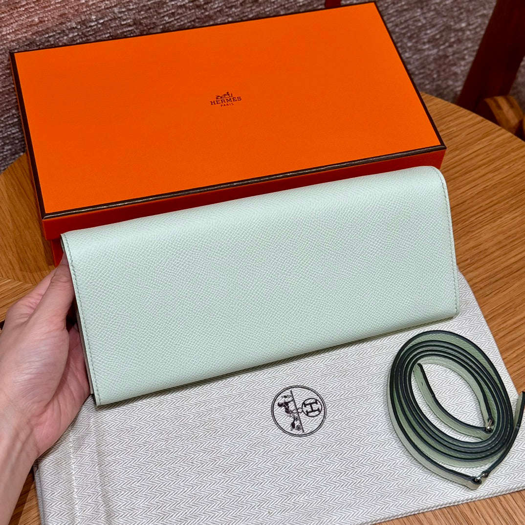 Hermès In-the-Loop Phone Pouch - Vert Fizz Epsom Leather with Palladium Hardware