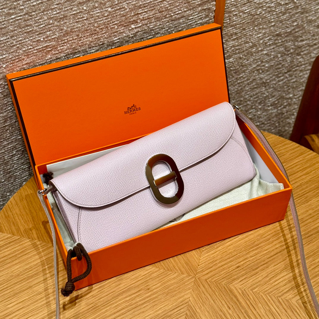 Hermès Constance Long To Go Wallet in Mauve Pale Epsom Leather with Palladium Hardware