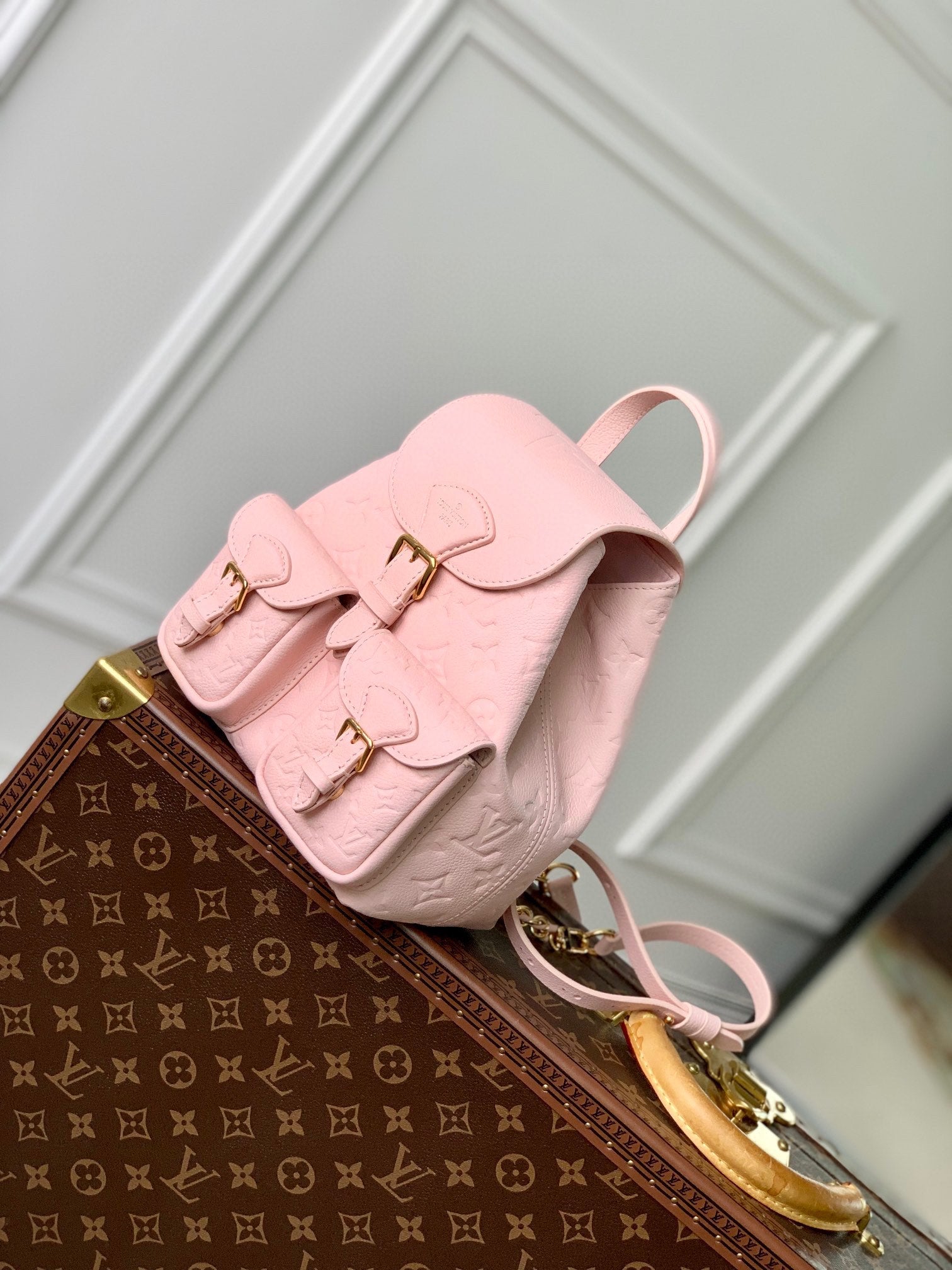 Louis Vuitton Monogram Empreinte Pink Mini Christopher Backpack