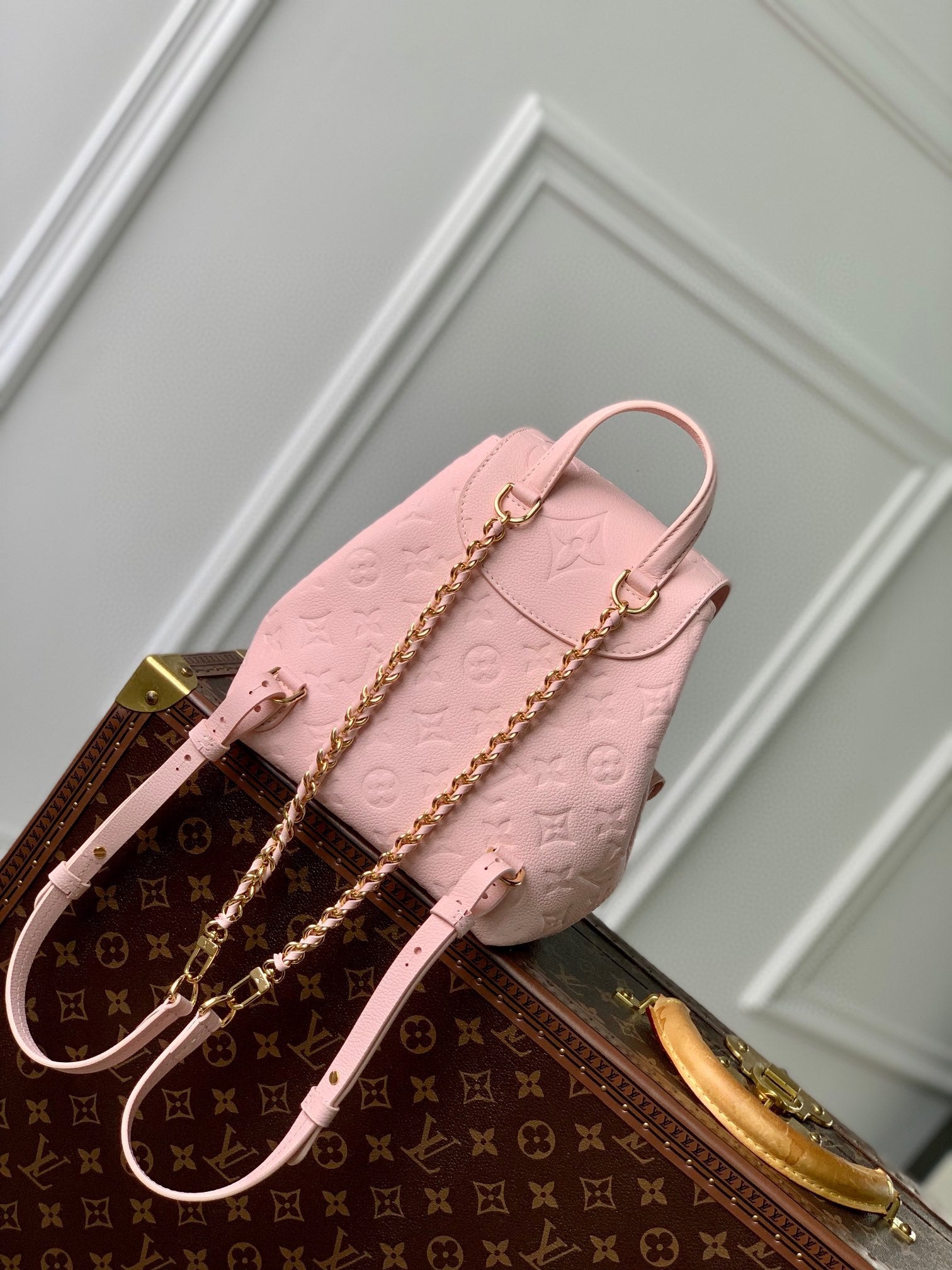 Louis Vuitton Monogram Empreinte Pink Mini Christopher Backpack