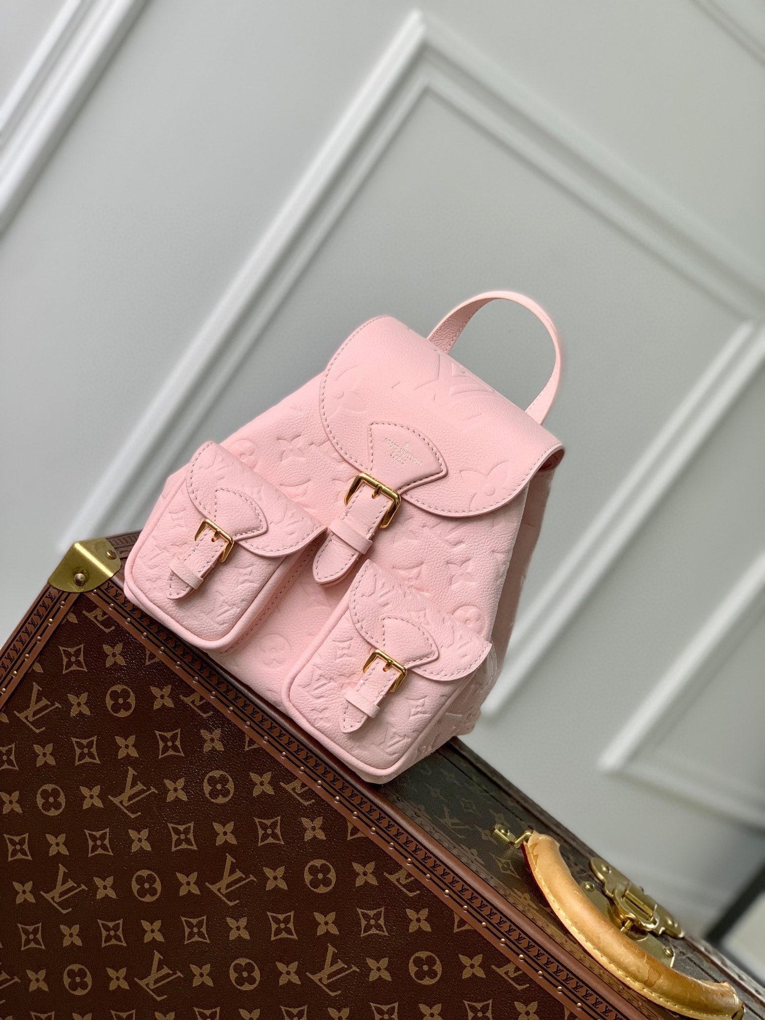 Louis Vuitton Monogram Empreinte Pink Mini Christopher Backpack
