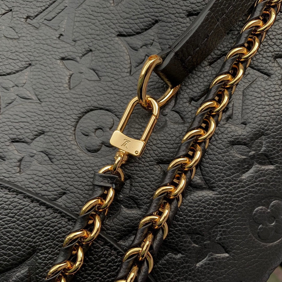 Louis Vuitton Montsouris PM Backpack Monogram Empreinte Leather Black