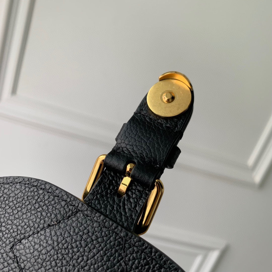 Louis Vuitton Montsouris PM Backpack Monogram Empreinte Leather Black