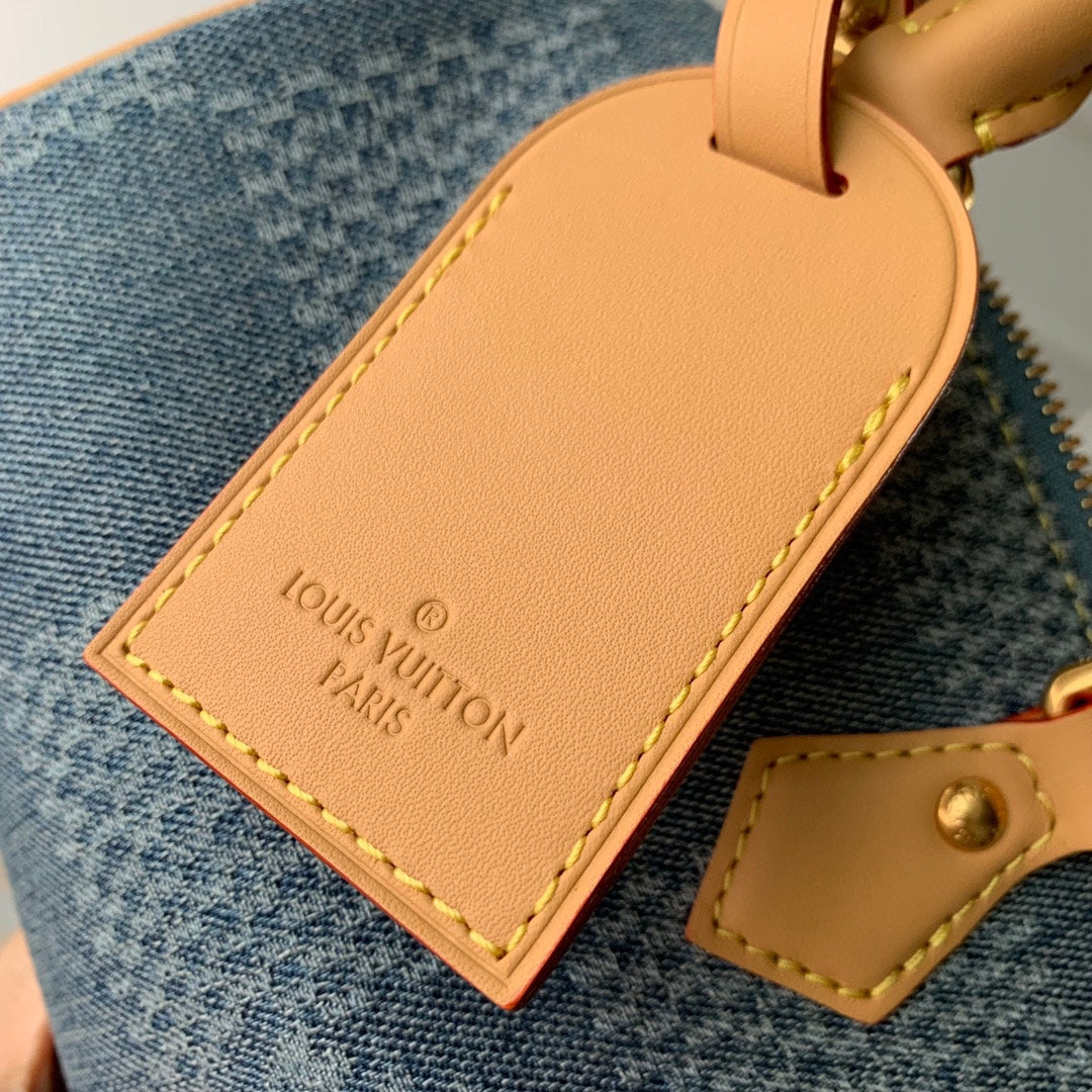 Louis Vuitton Nano Speedy Damier Denim Handbag - Mini Crossbody Bag