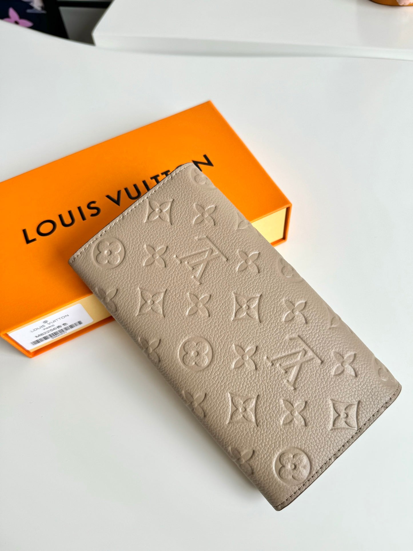 Louis Vuitton Sarah Wallet Monogram Empreinte Leather Turtledove
