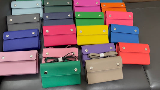 Women's Mini Crossbody Handbag - Colorful Small Flap Purse with Snap Closure
