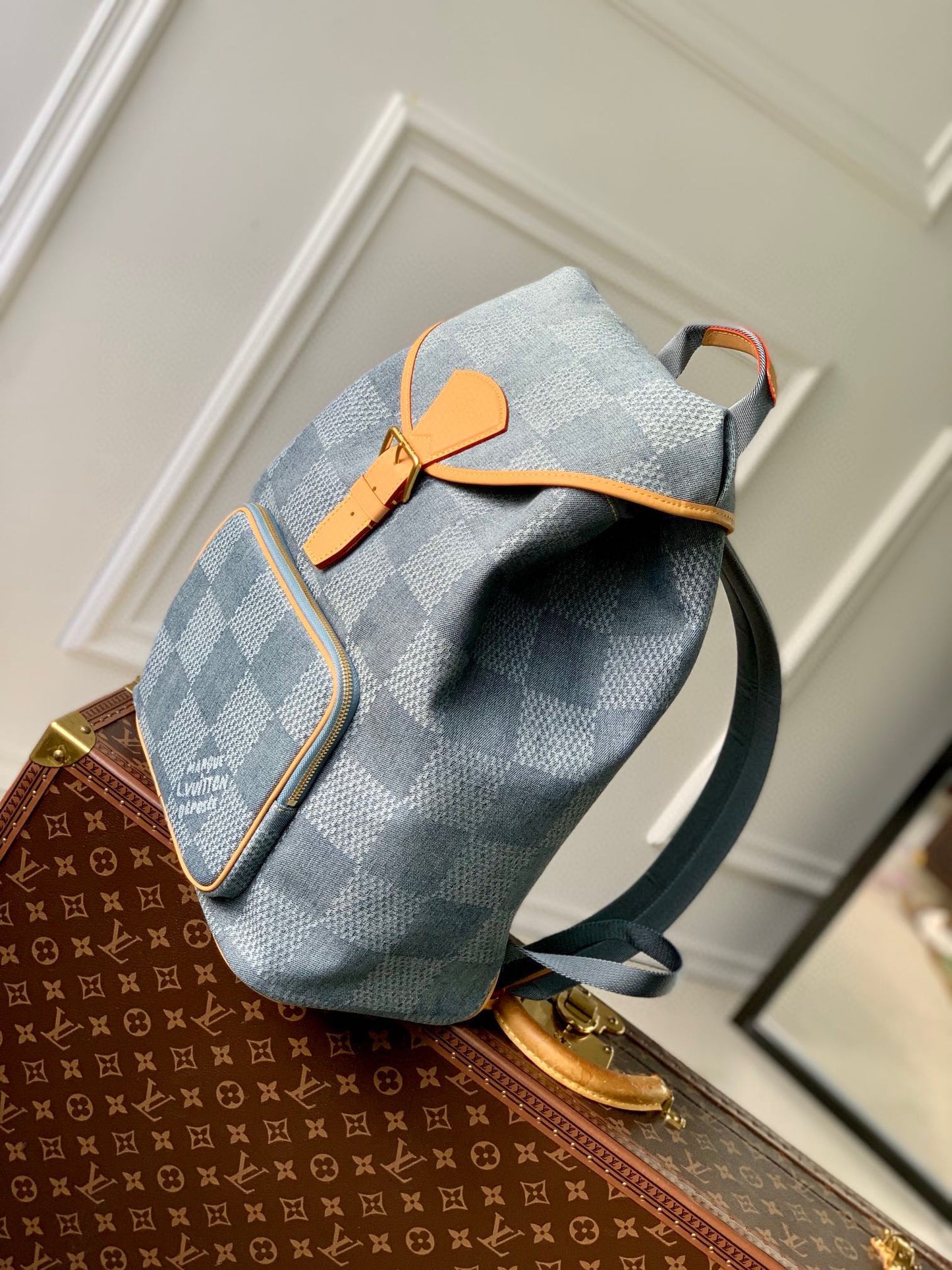 Louis Vuitton Damier Azure Denim Montsouris Backpack