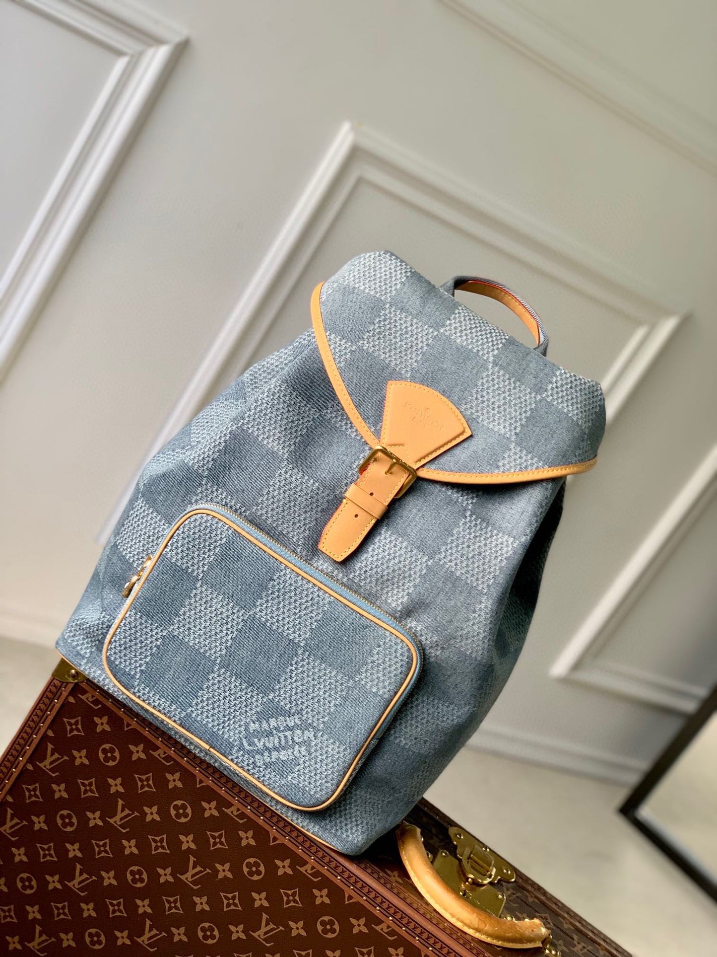 Louis Vuitton Damier Azure Denim Montsouris Backpack