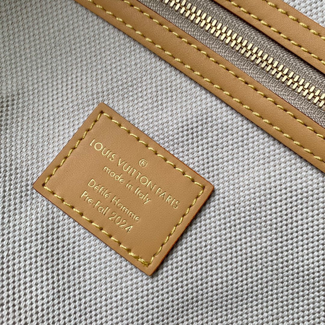 Louis Vuitton Keepall Bandoulière 50 Damier Denim Blue Duffle Bag