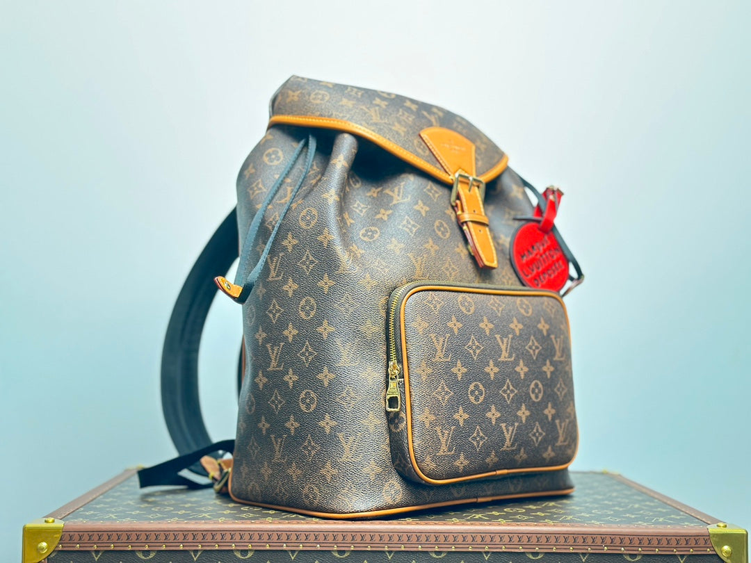 Louis Vuitton Monogram Montsouris Backpack with Fringe Tassel and Heart Charm