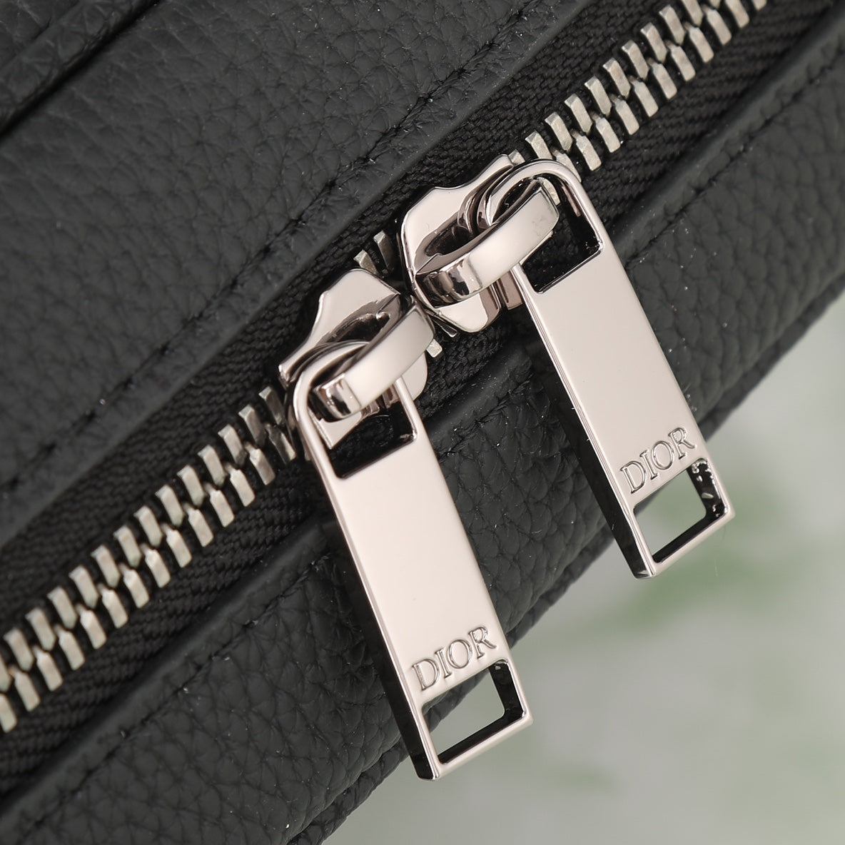 Christian Dior Black Oblique Grained Calfskin Safari Messenger Bag