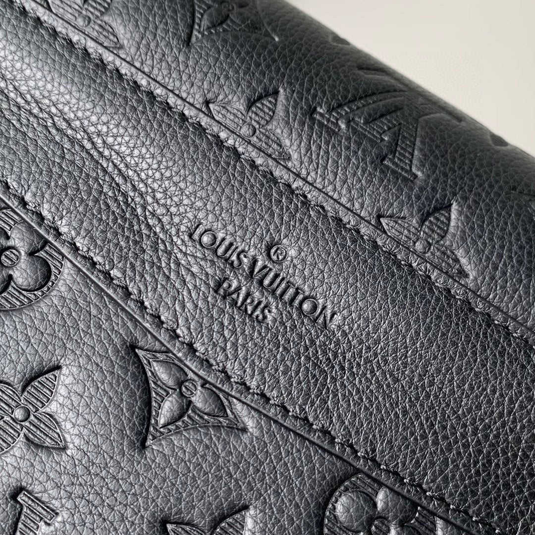 Louis Vuitton Messenger Bag - Monogram Shadow Leather - Black Crossbody