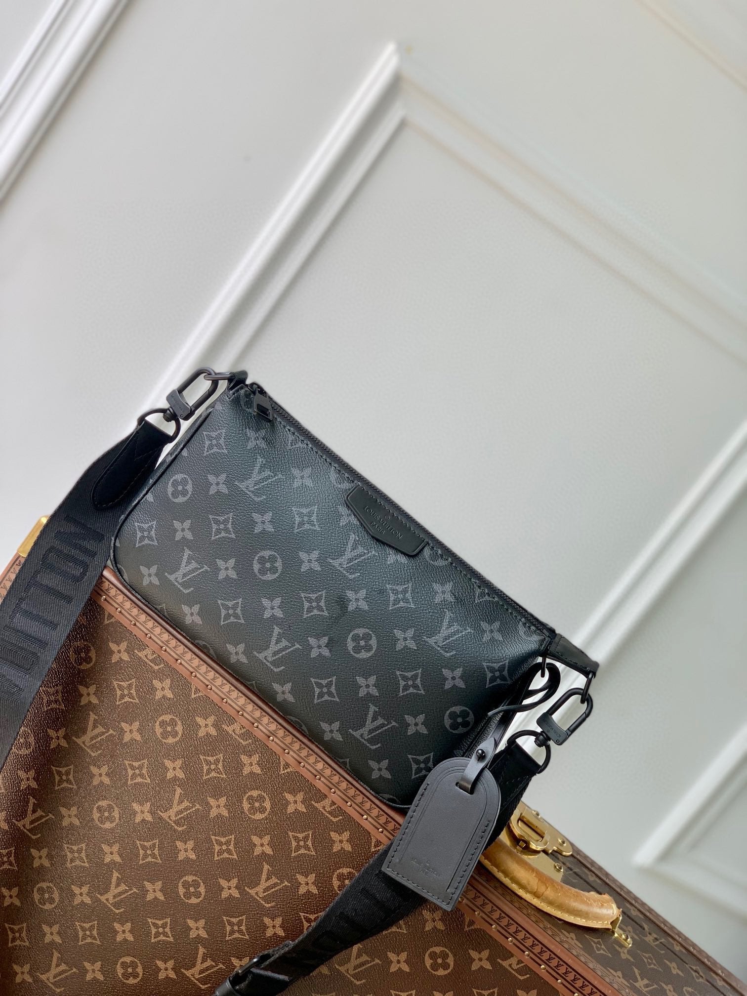 Louis Vuitton Monogram Eclipse Messenger Bag - Men's Crossbody Bag