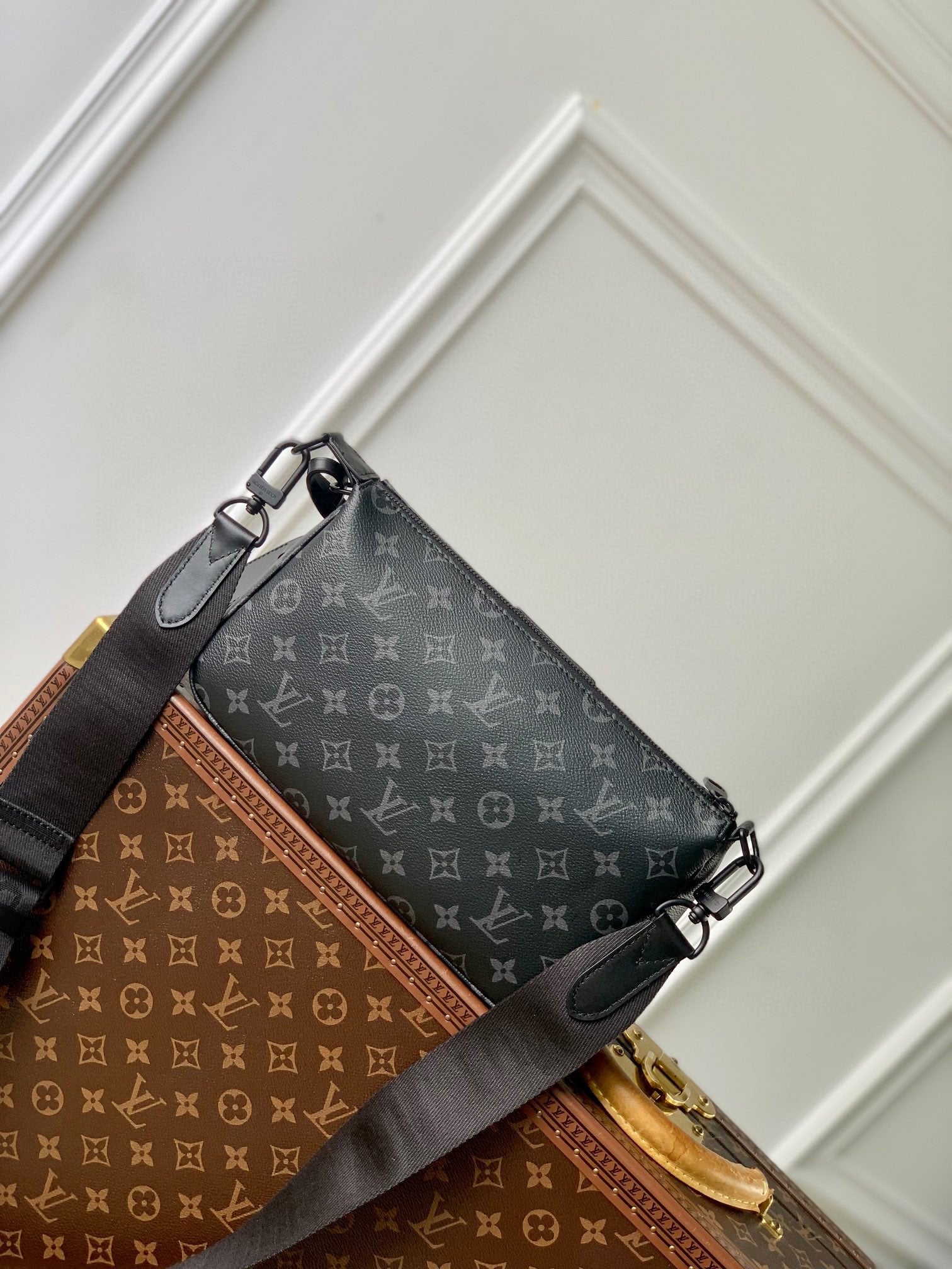 Louis Vuitton Monogram Eclipse Messenger Bag - Men's Crossbody Bag