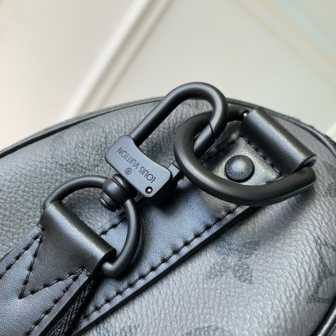 Louis Vuitton Keepall Bandoulière 25 Monogram Eclipse Turquoise Accent Mini Duffle Bag