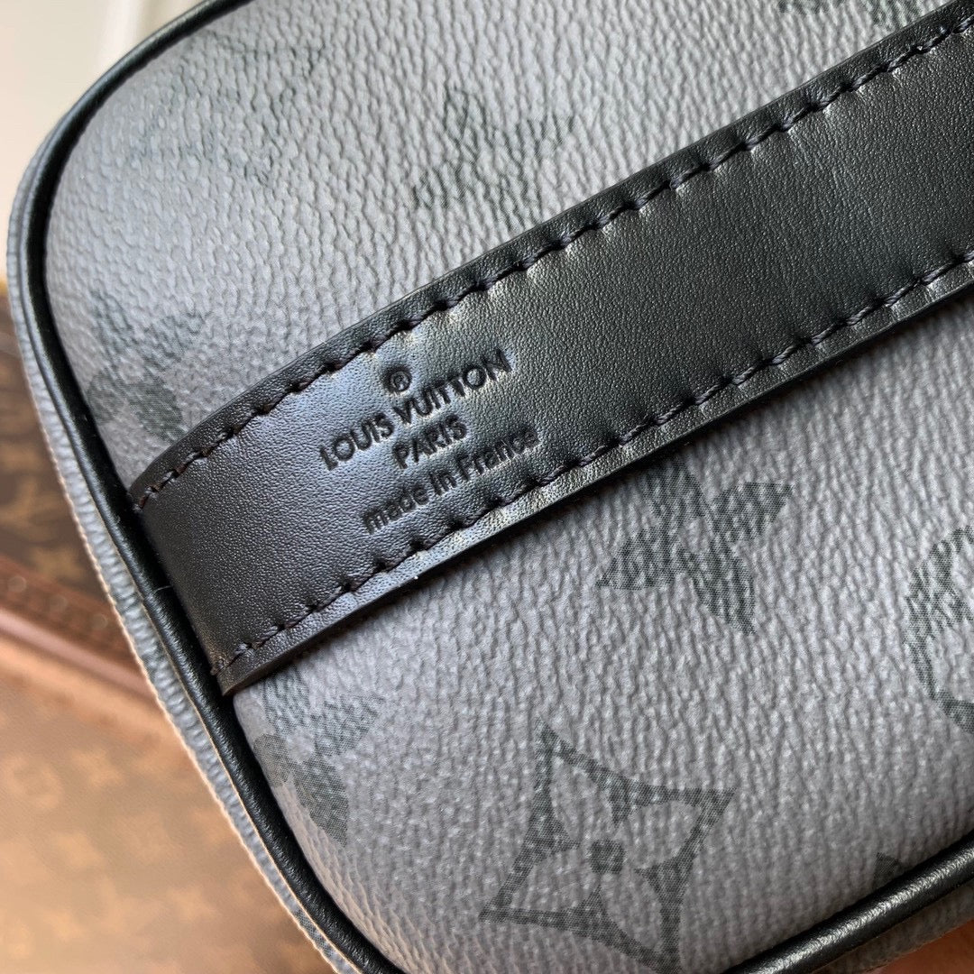 Louis Vuitton Keepall Bandoulière 25 Monogram Eclipse Turquoise Accent Mini Duffle Bag