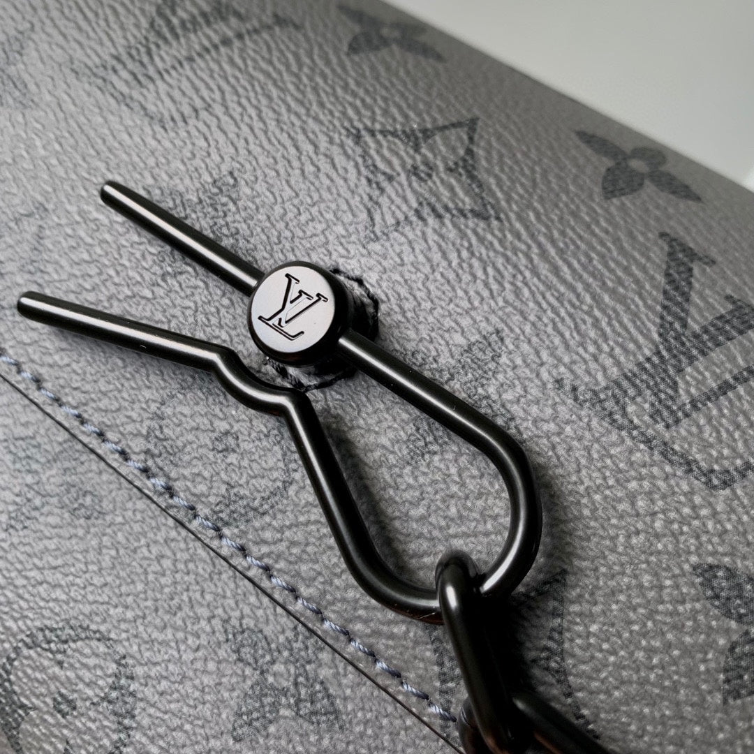 Louis Vuitton Monogram Eclipse Steamer Messenger Bag - Grey/Turquoise