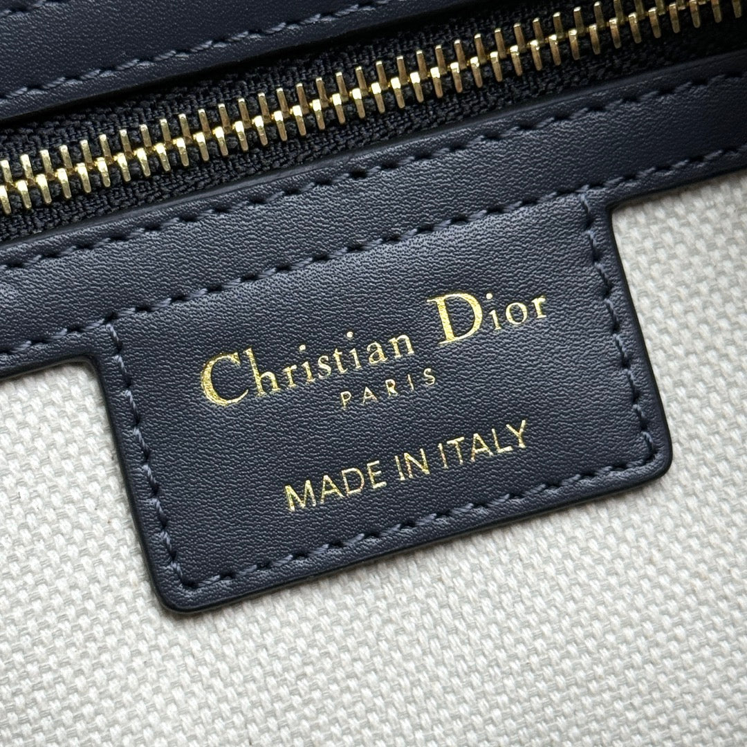 Christian Dior Blue Diorissimo Oblique Jacquard Bowling Bag