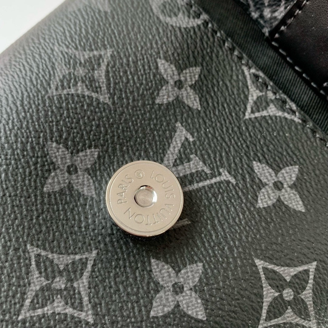 Louis Vuitton Nano Steamer Messenger Bag Monogram Eclipse Canvas